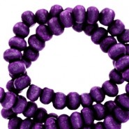 Houten kralen rond 6mm Dark purple